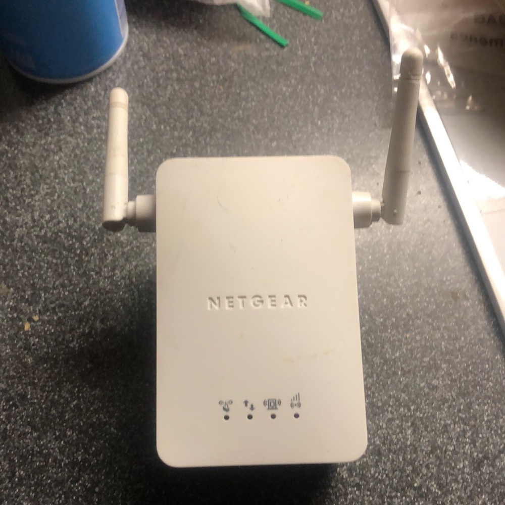 Netgear White Wireless Access Point with Dual Antennas